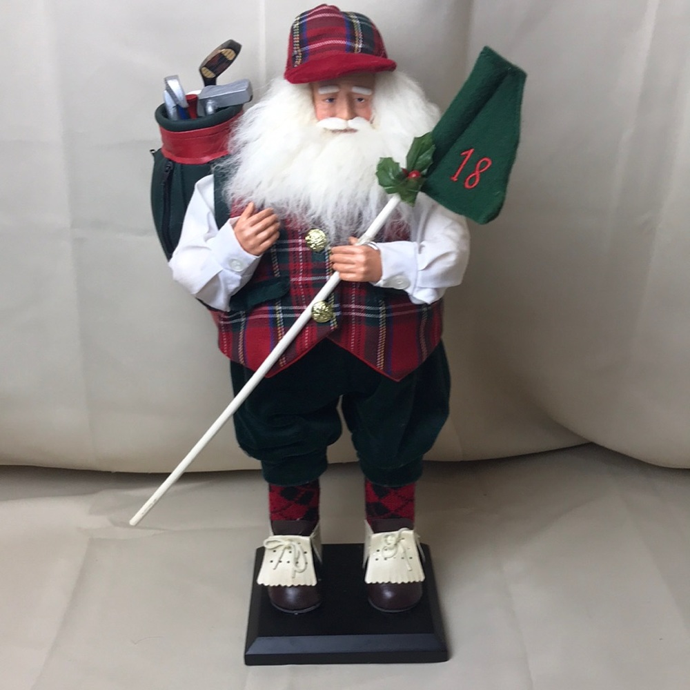 Golfer Santa Clause figure doll